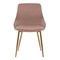 Armen Living Heidi Blush Velvet Dining Accent Chair with Gold Metal Legs LCHESIGLDPNK - alternate 2